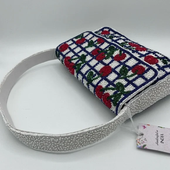 Cherry beaded bag made in India NWT TikTok Instagram Viral - Picture 6 of 8